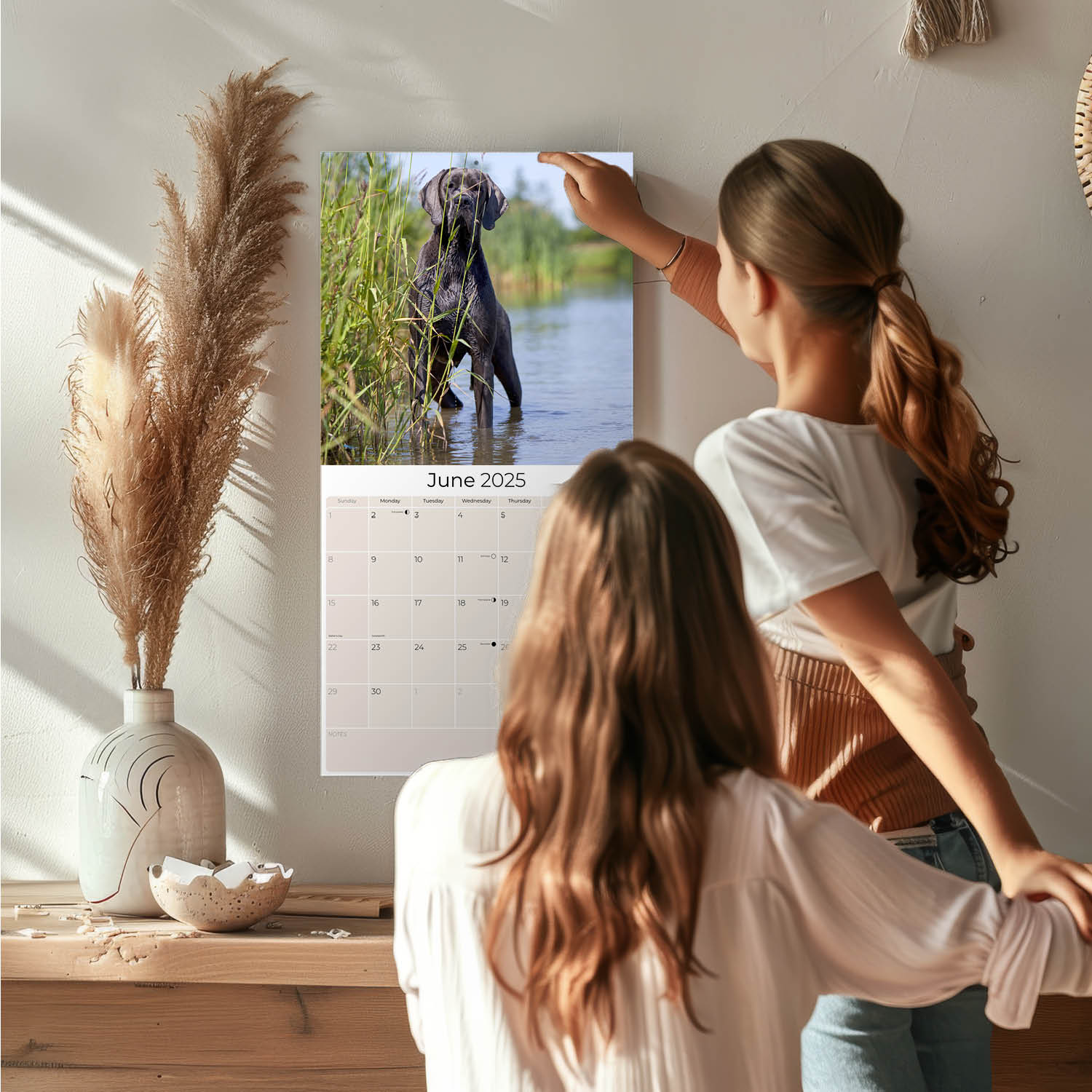 Great Dane Dog Breed Calendar 2025 FULL SIZE 12x24 Made in