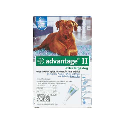 Flea Control for Dogs And Puppies Over 55 lbs 6 Month Supply Flea and