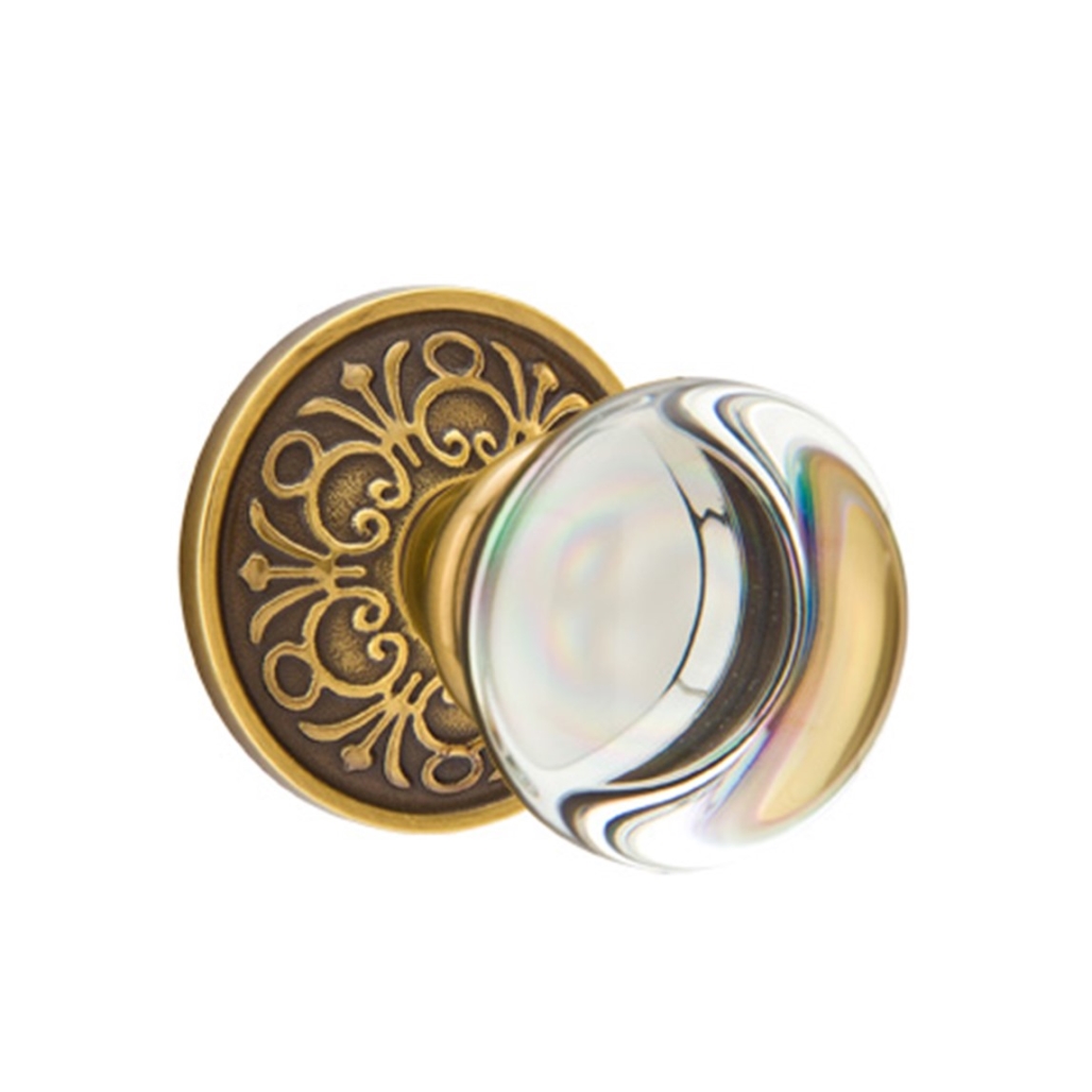 Emtek Providence Crystal Door Knob Privacy Set Lancaster Rosette French