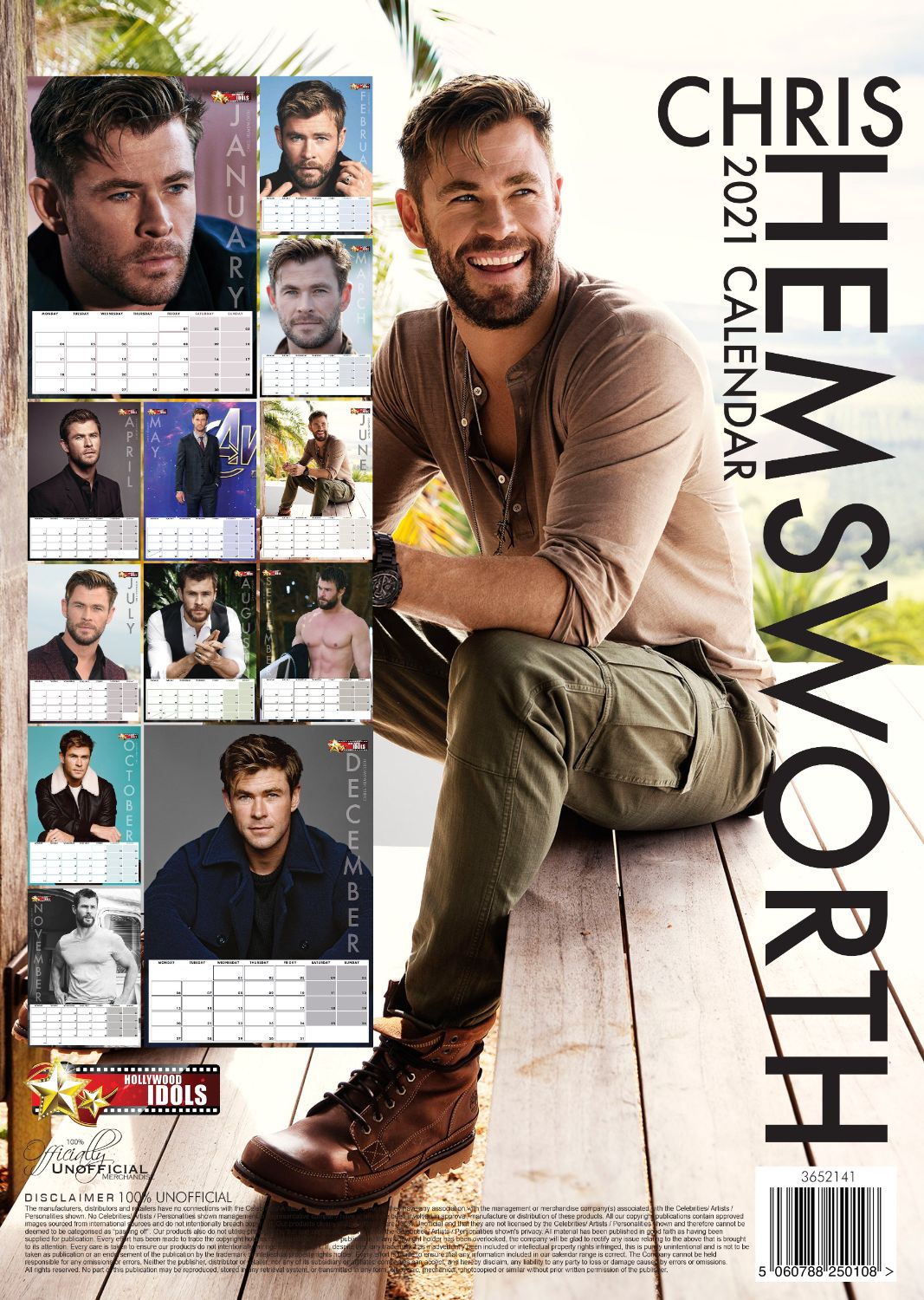 Chris Hemsworth Poster Calendar 2021 | eBay