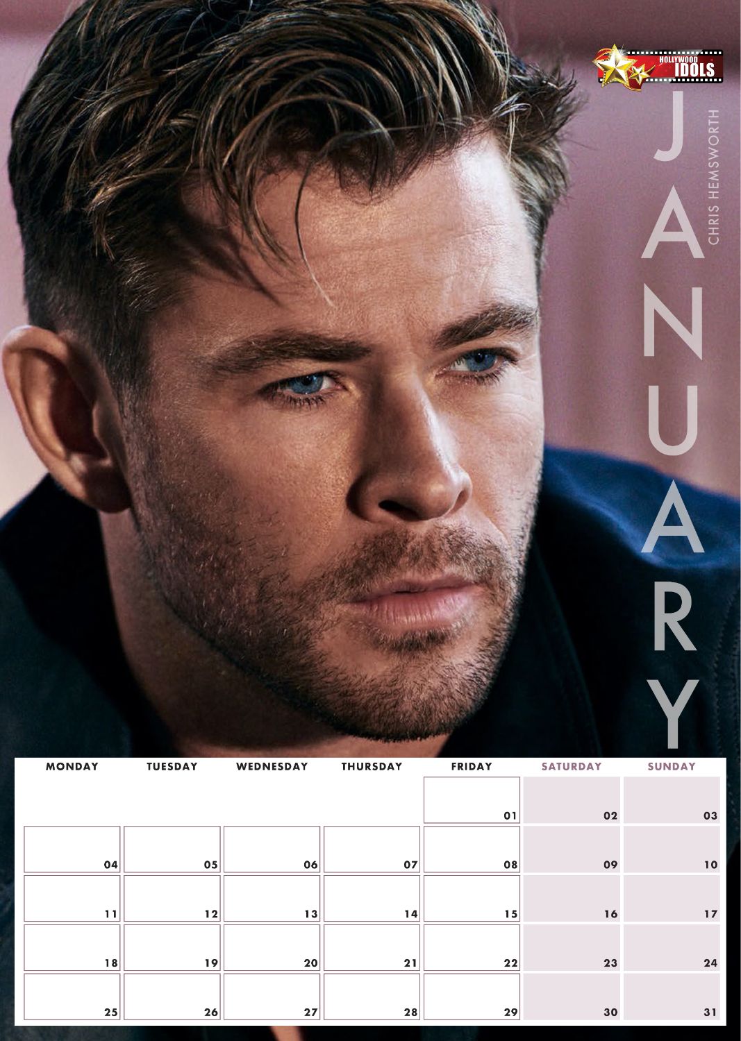 Chris Hemsworth Poster Calendar 2021 | eBay